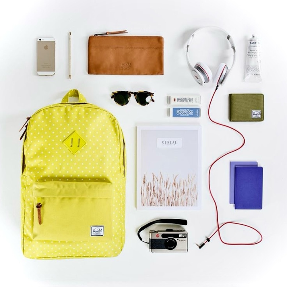 HERSCHEL | OS | Chartreuse Laser Lemon Lime Polka Dot‎ Small Laptop Backpack